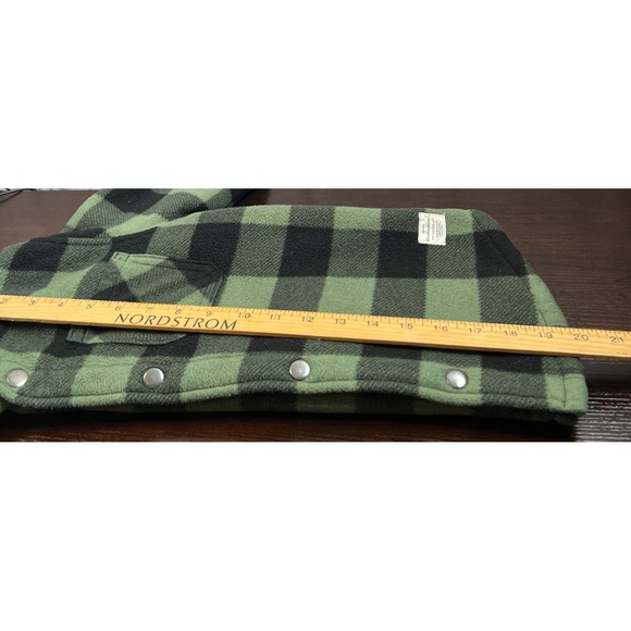 Weatherproof Vintage Boys Flannel Jacket Sherpa Small 7/8 Lined Green Plaid - Picture 6 of 10